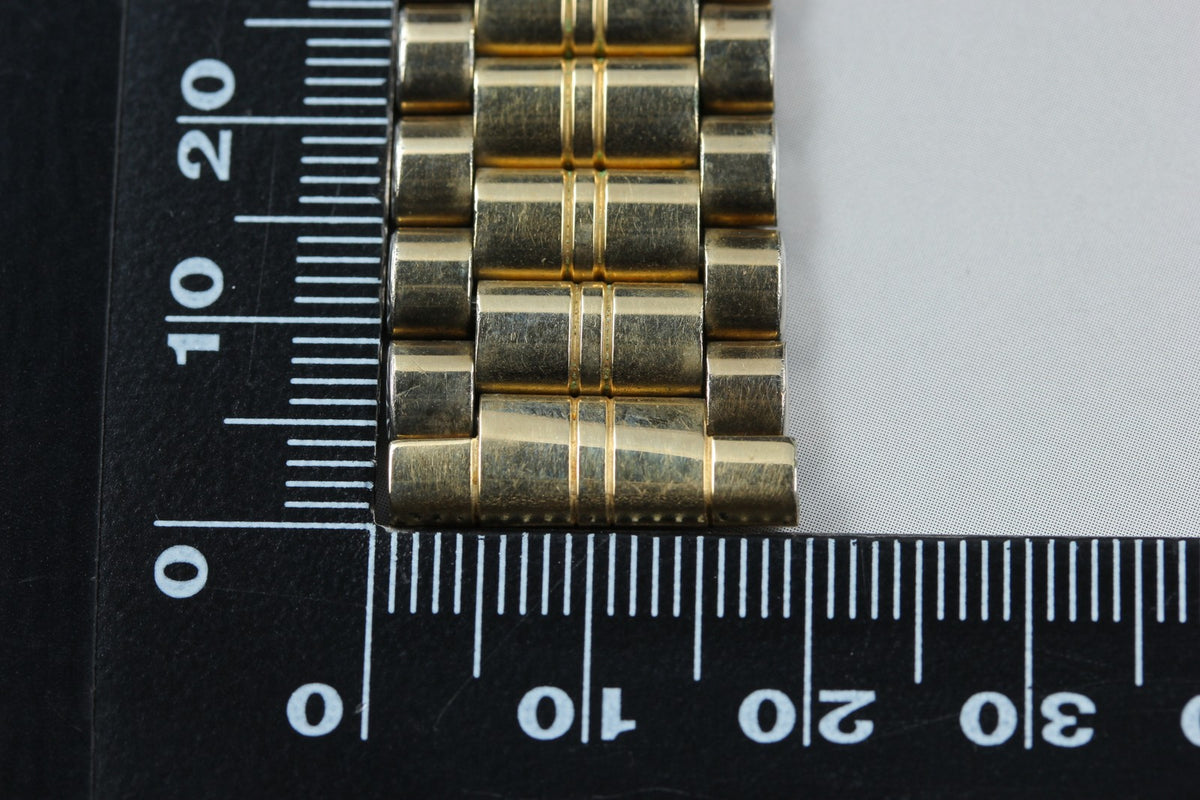 Near MINT OMEGA Bracelet 19mm FF137/1069 Gold Plated Men's Watch Band Vintage