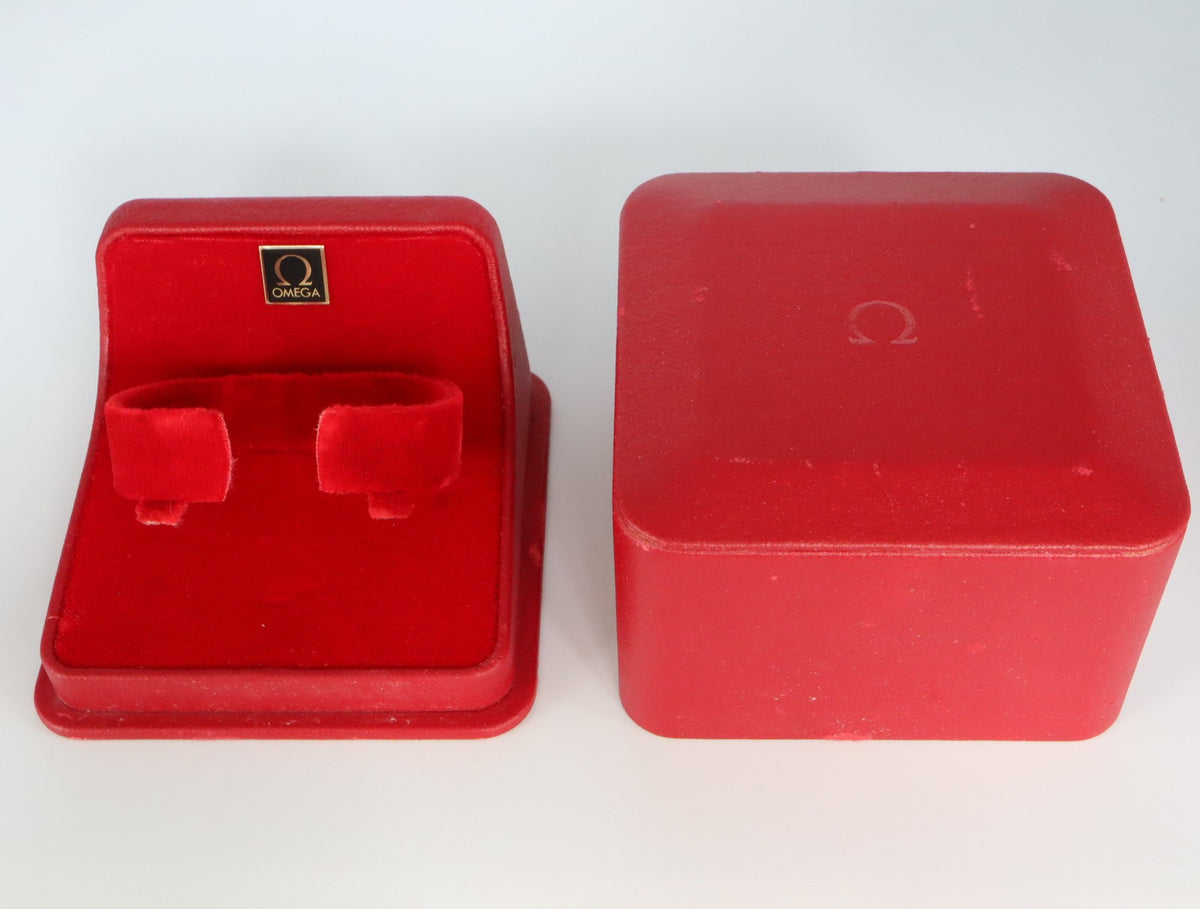 Near MINT OMEGA Vintage Red Watch Box Genuine Case Only From JAPAN #3363