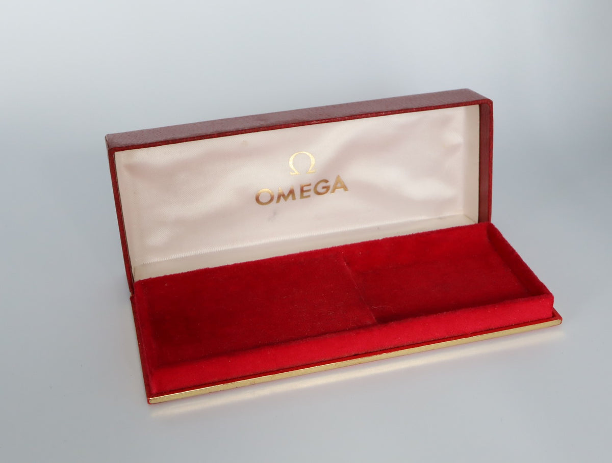 Near MINT OMEGA Vintage Red Watch Box Genuine Case Only From JAPAN #2957