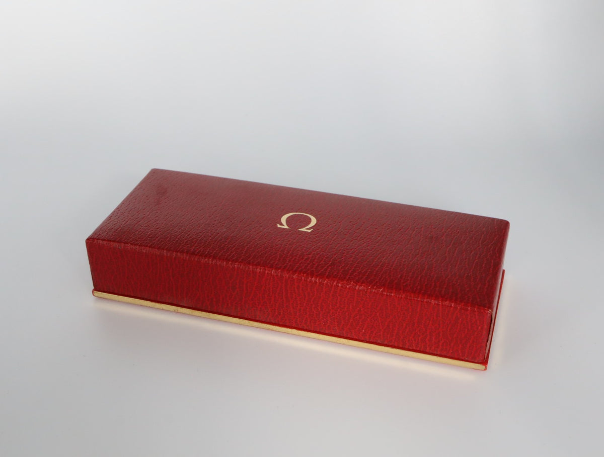 Near MINT OMEGA Vintage Red Watch Box Genuine Case Only From JAPAN #2957