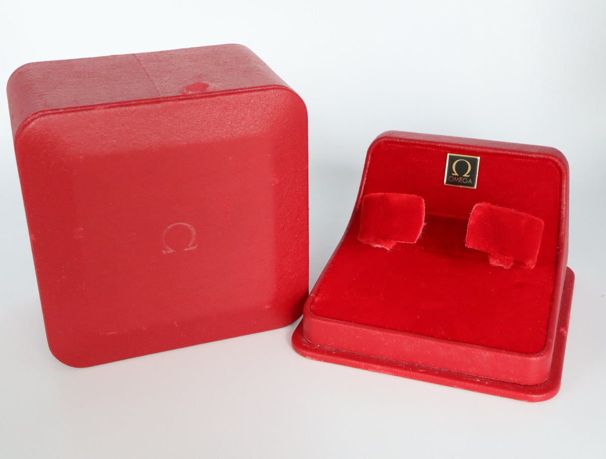 Near MINT OMEGA Vintage Red Watch Box Genuine Case Only From JAPAN #3363