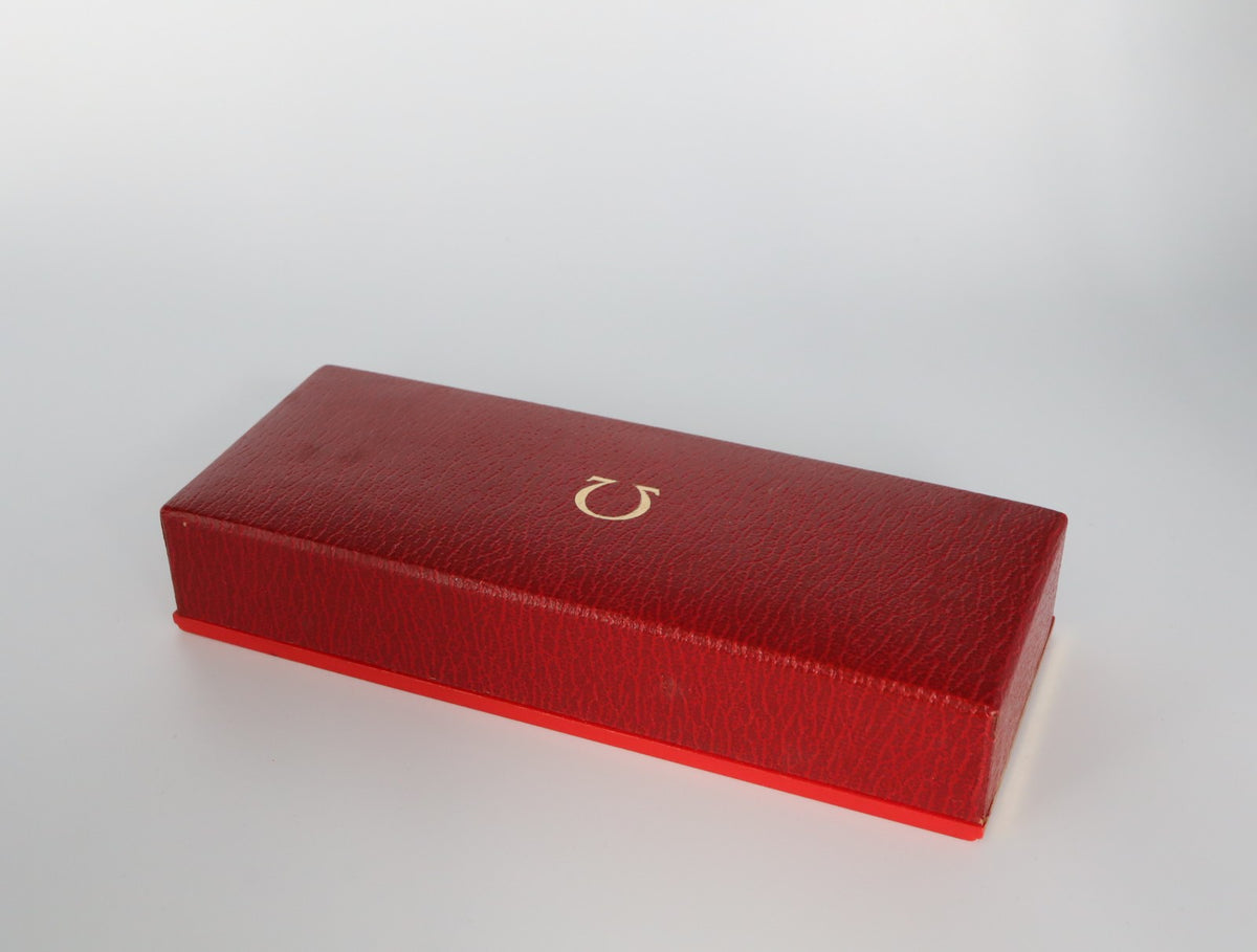 Near MINT OMEGA Vintage Red Watch Box Genuine Case Only From JAPAN #2957