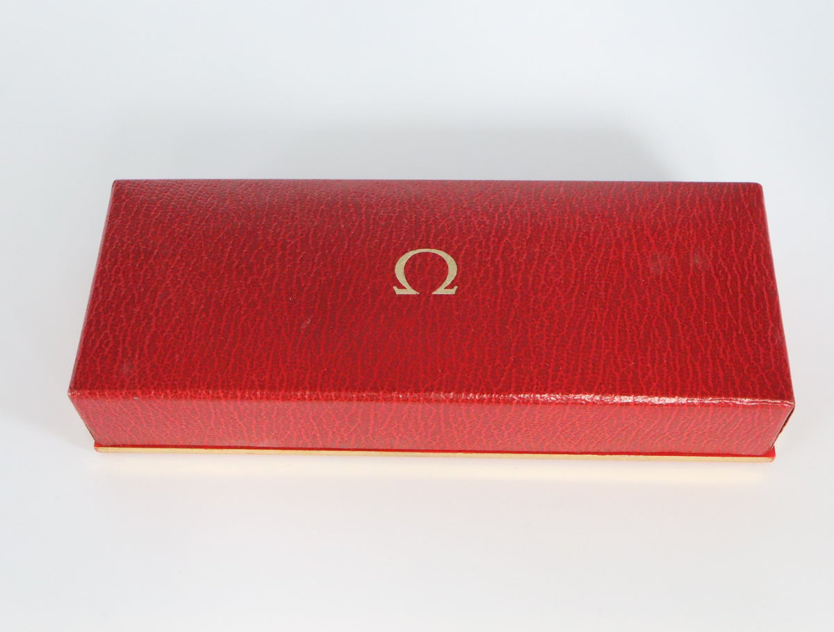 Near MINT OMEGA Vintage Red Watch Box Genuine Case Only From JAPAN #2957