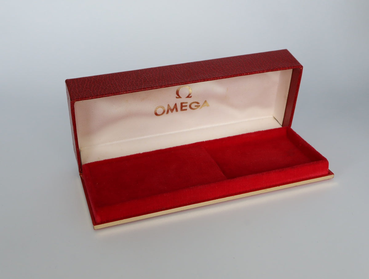 Near MINT OMEGA Vintage Red Watch Box Genuine Case Only From JAPAN #3108