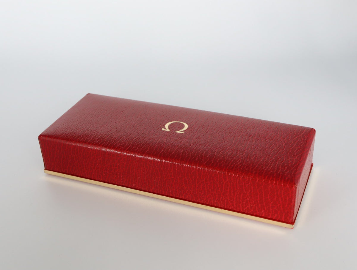 Near MINT OMEGA Vintage Red Watch Box Genuine Case Only From JAPAN #3108