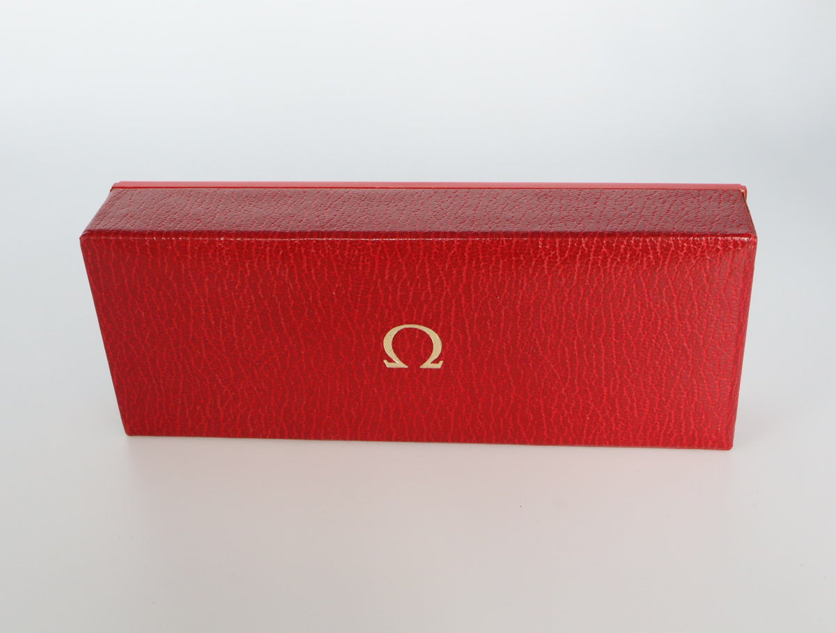 Near MINT OMEGA Vintage Red Watch Box Genuine Case Only From JAPAN #3108