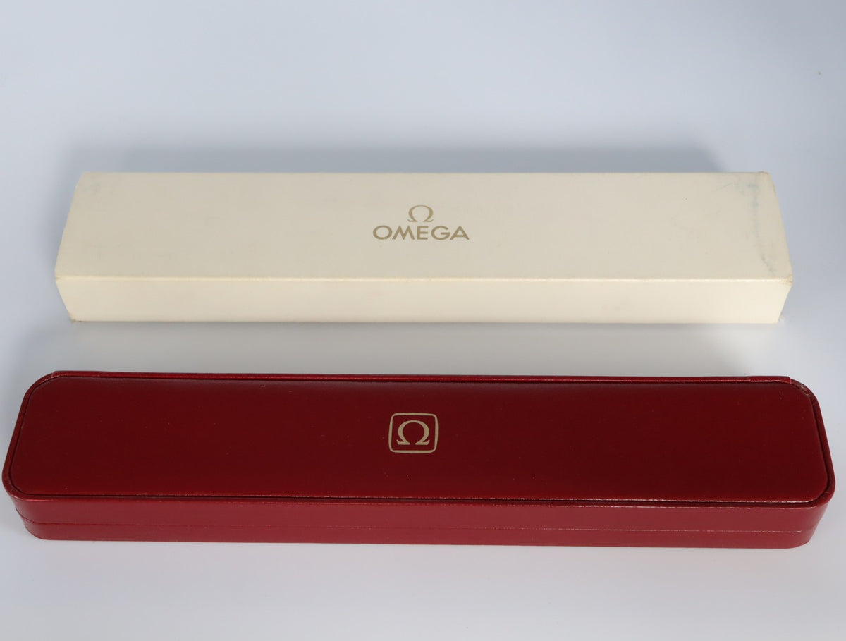 Near MINT OMEGA Vintage Red Watch Box Genuine Case Only From JAPAN #2925