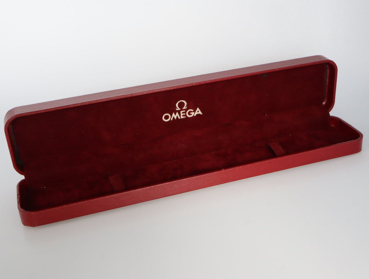 Near MINT OMEGA Vintage Red Watch Box Genuine Case Only From JAPAN #2925