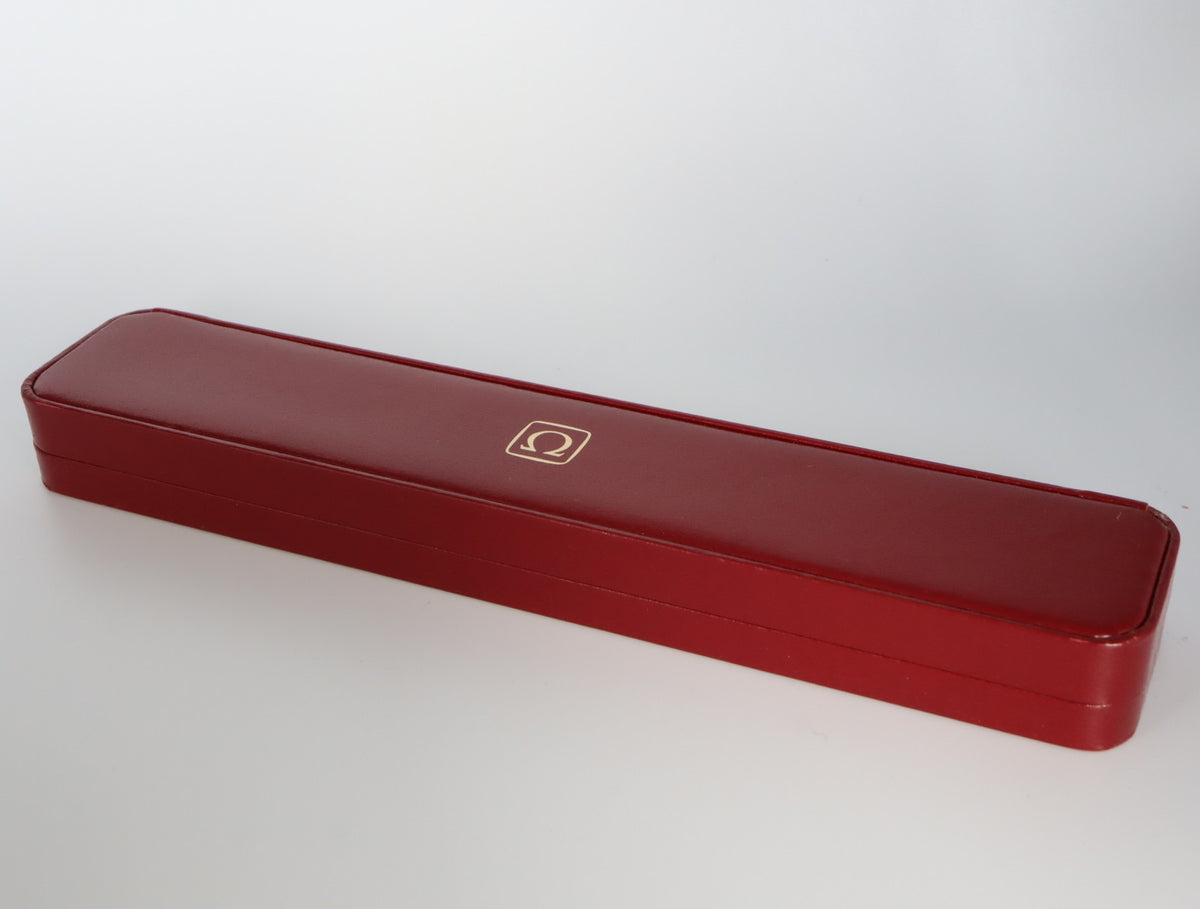 Near MINT OMEGA Vintage Red Watch Box Genuine Case Only From JAPAN #2925