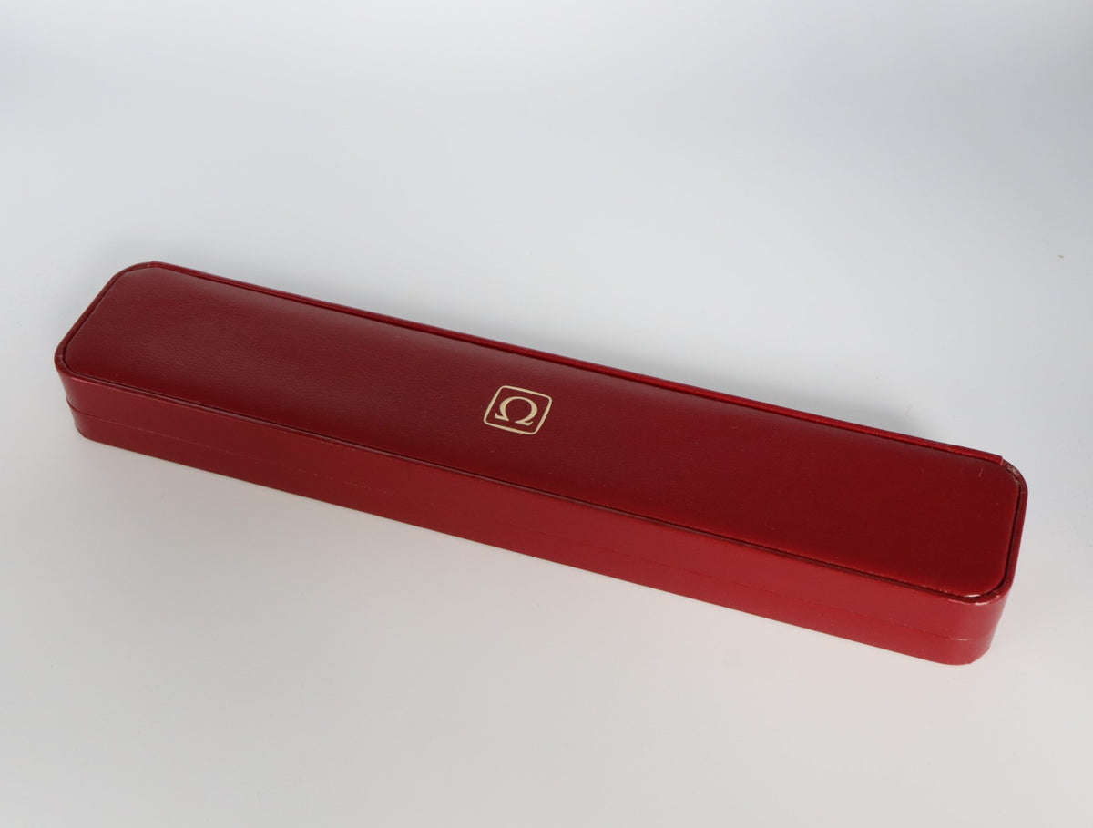 Near MINT OMEGA Vintage Red Watch Box Genuine Case Only From JAPAN #2925