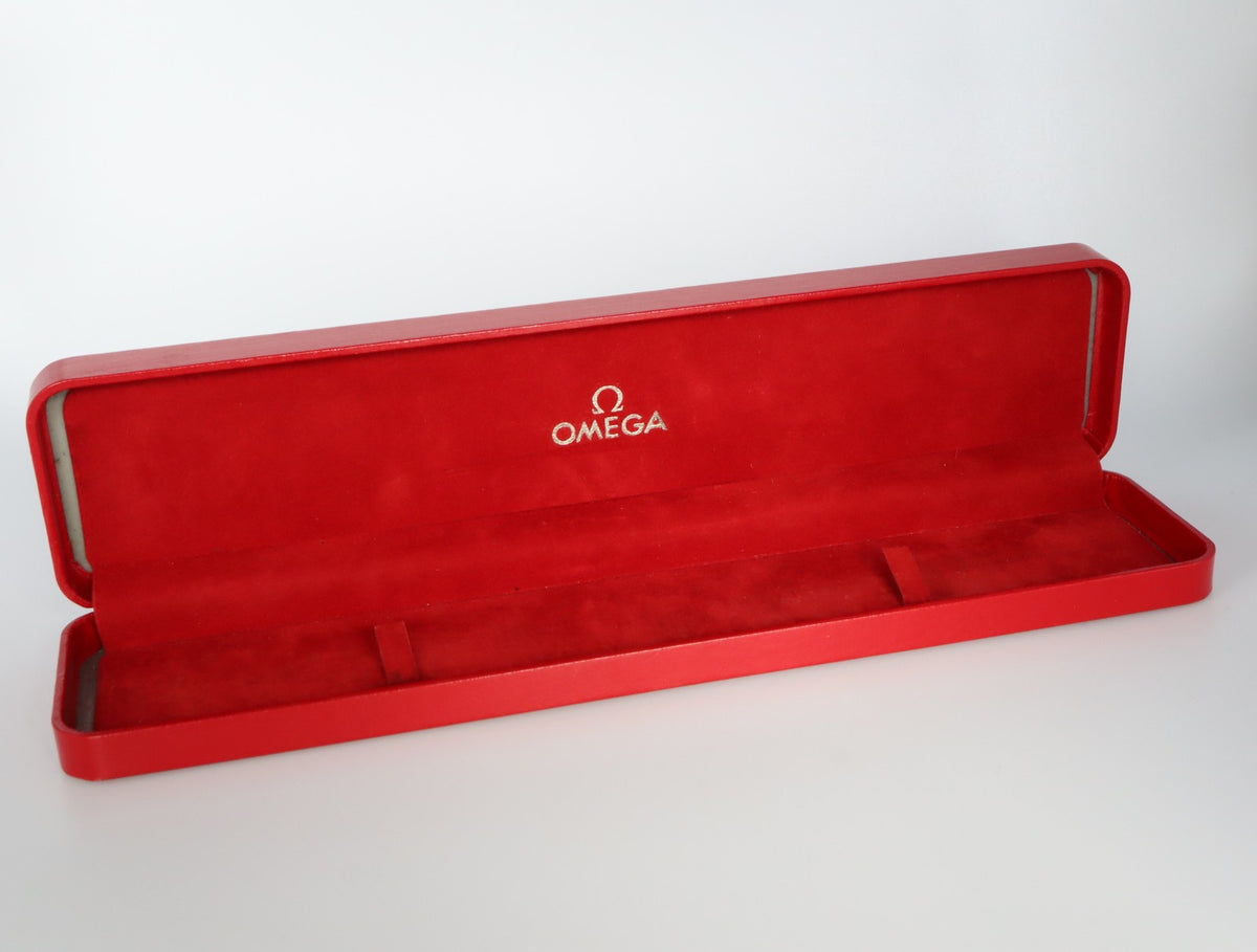 Near MINT OMEGA Vintage Red Watch Box Genuine Case Only for Men's #2722