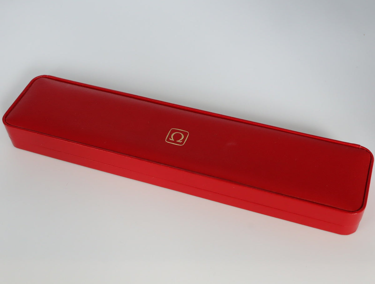 Near MINT OMEGA Vintage Red Watch Box Genuine Case Only for Men's #2722