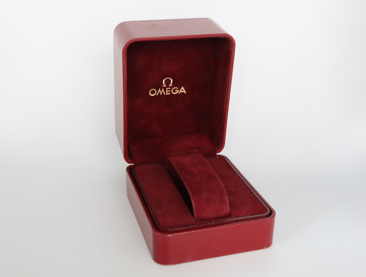 Near MINT OMEGA Vintage Red Watch Box Genuine Case Only From JAPAN #2721