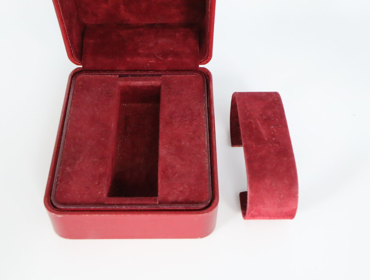 Near MINT OMEGA Vintage Red Watch Box Genuine Case Only From JAPAN #2721