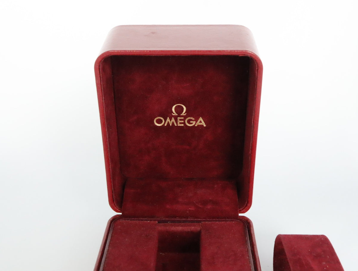 Near MINT OMEGA Vintage Red Watch Box Genuine Case Only From JAPAN #2721