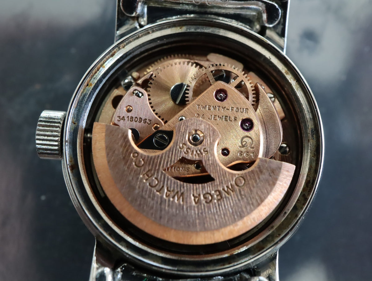 1972 Near MINT OMEGA De Ville 20mm 555.003 Automatic Silver Dial Women's Vintage