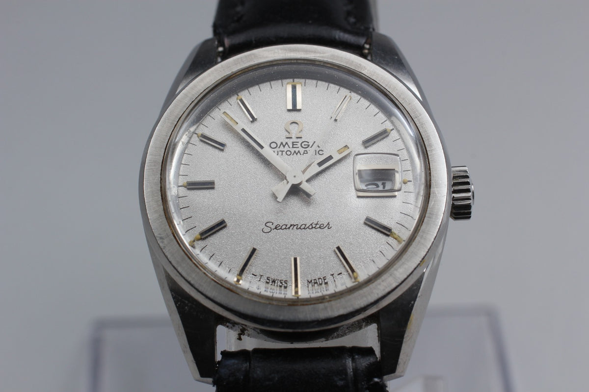 1969 Near MINT OMEGA Seamaster 25mm 566.013 Automatic Silver Dial Women Vintage
