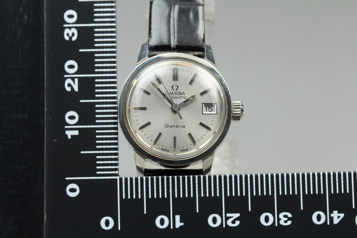 1971 Near MINT OMEGA Geneve 22mm 566.045 Automatic Silver Dial Women's Vintage