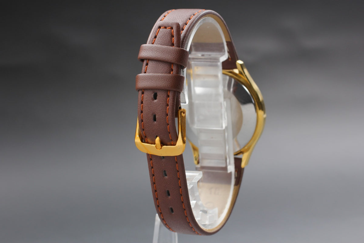 1973 MINT OMEGA De Ville 35mm 192.0027 Quartz Gold Dial Men's Watch Vintage