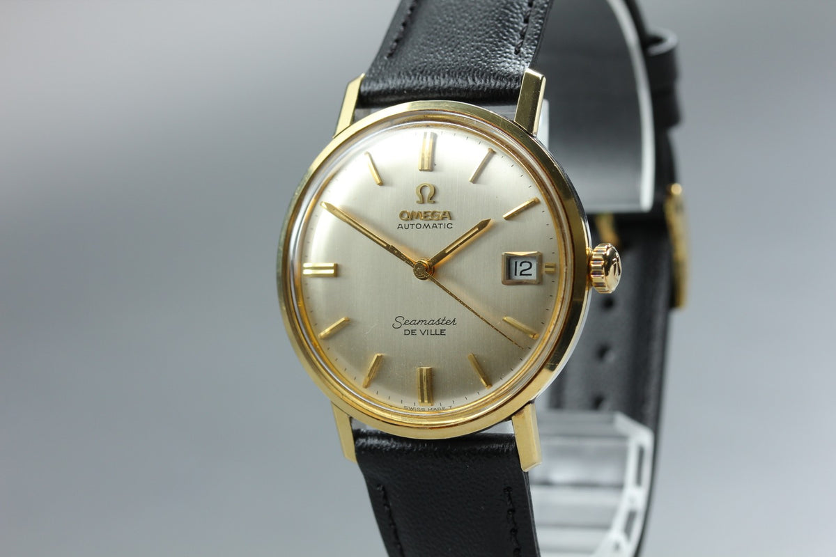 1960s Near MINT OMEGA Seamaster De Ville 34mm Automatic Champagne Men's Vintage