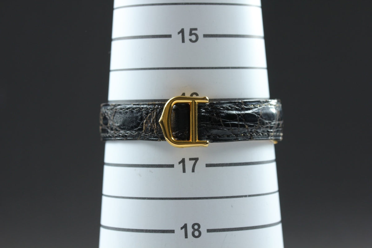 1990s Near MINT/Box Cartier Must de Vendome SM 24mm 590004 Quartz Black Women's