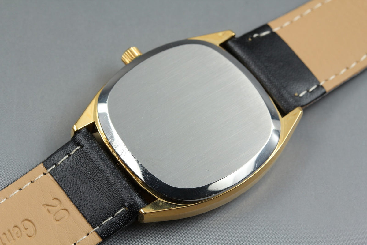 1979 Near MINT OMEGA De Ville 34mm 192.0034 Quartz Gold Dial Men's Watch Vintage