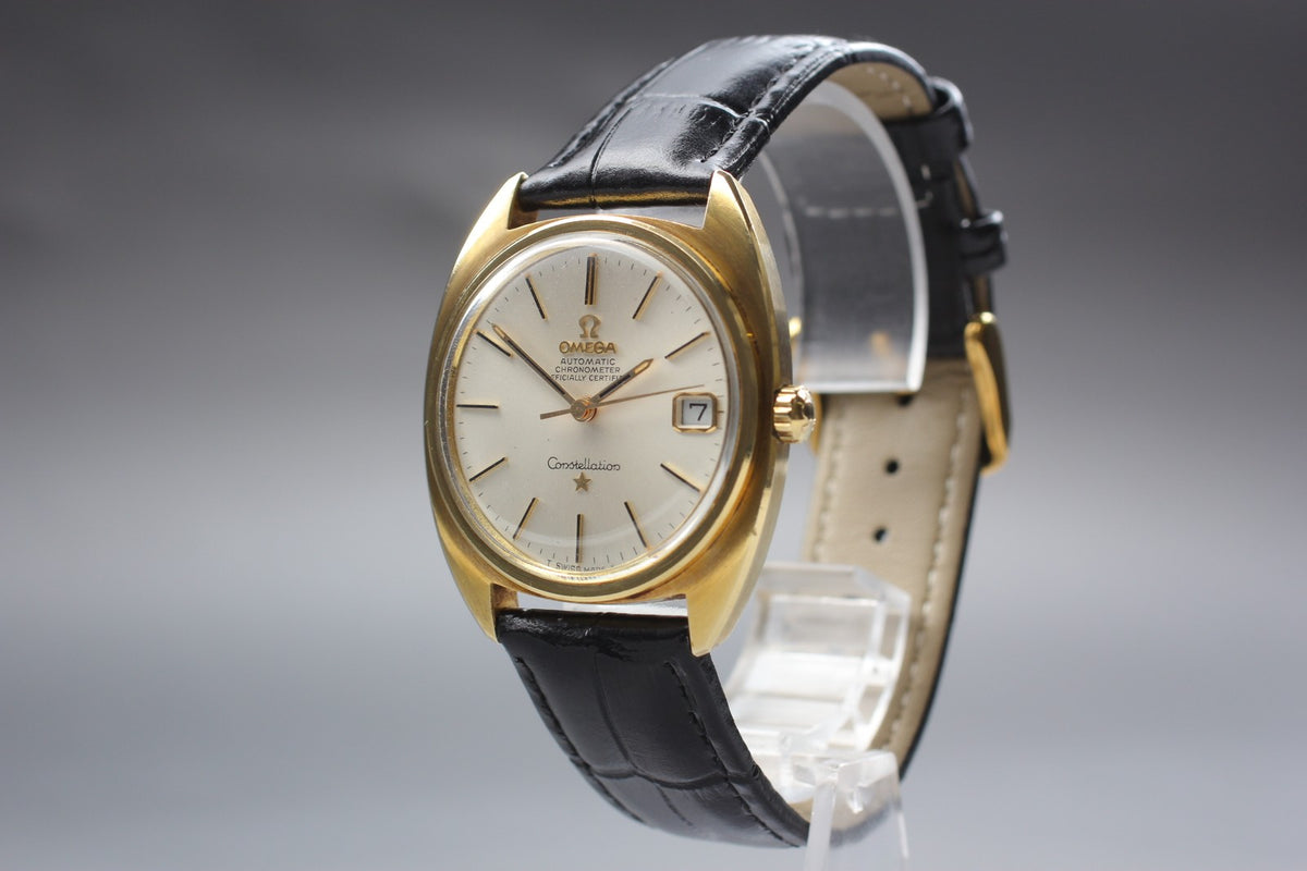 1966 MINT OMEGA Constellation 35mm 168.017 Automatic Champagne Dial Men Vintage