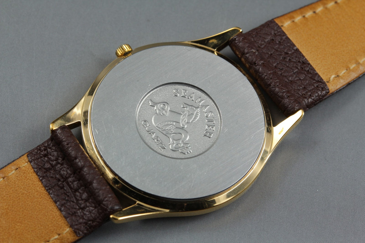1986 Near MINT OMEGA Seamaster 33mm 196.0251 Quartz Roman Dial Men's Vintage