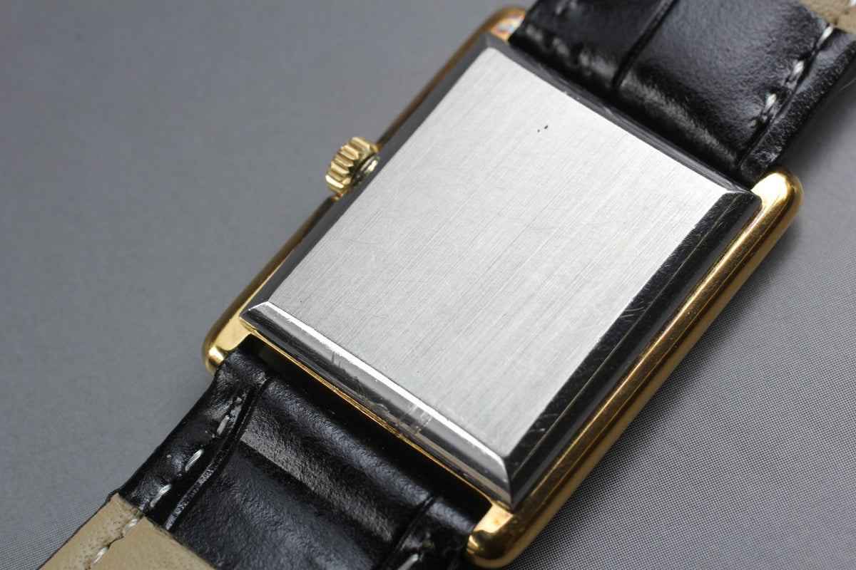 1973 Near MINT OMEGA De Ville 24mm 511.0404 Manual Gold Dial Tank Women Vintage
