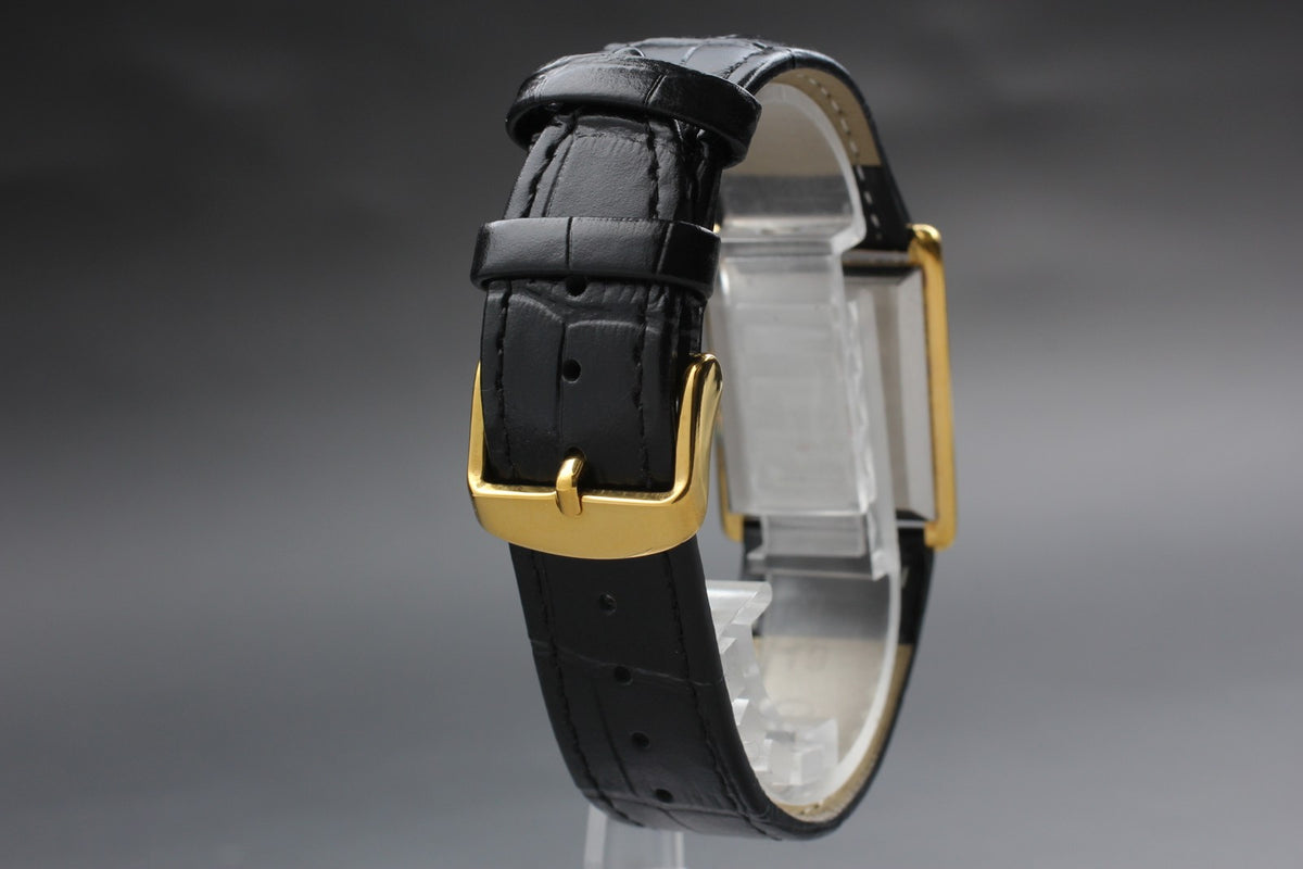 1973 Near MINT OMEGA De Ville 24mm 511.0404 Manual Gold Dial Tank Women Vintage