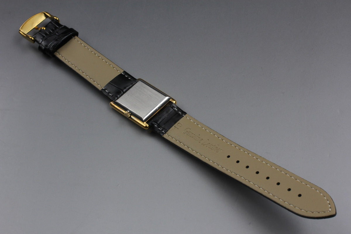 1973 Near MINT OMEGA De Ville 24mm 511.0404 Manual Gold Dial Tank Women Vintage