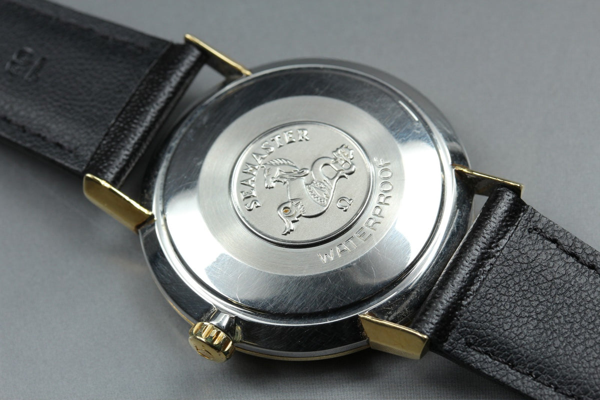 1960s Near MINT OMEGA Seamaster 34mm Manual Champagne Dial Men's Watch Vintage