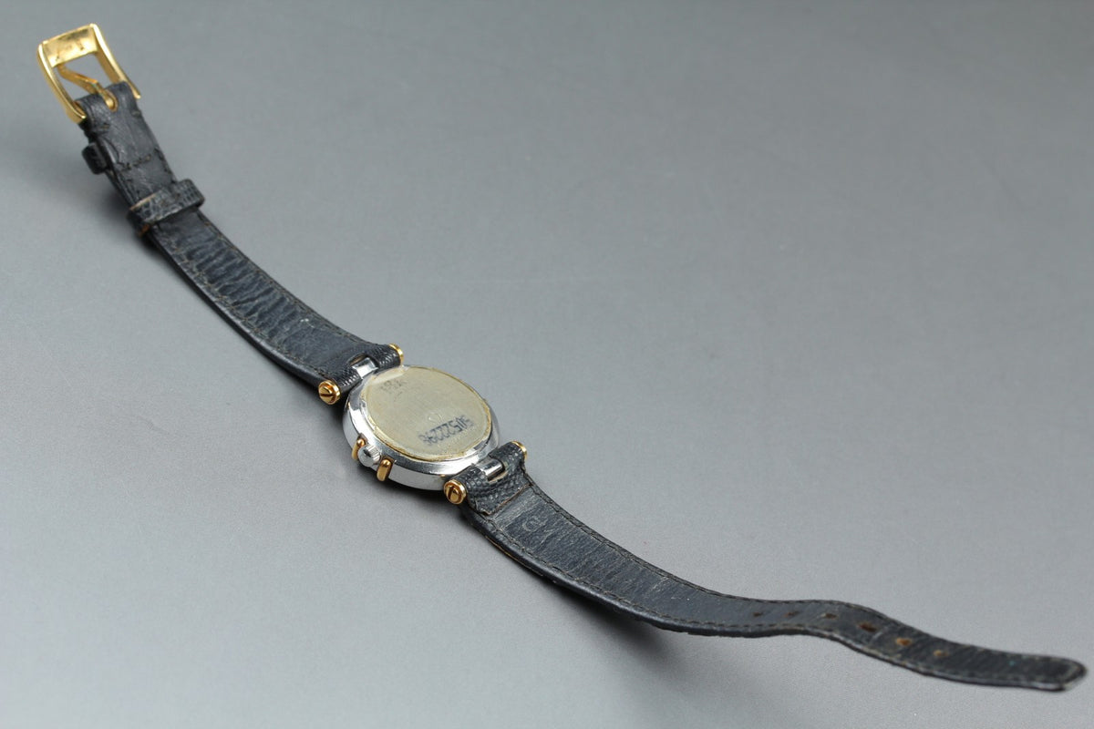 1986 Near MINT OMEGA Constellation 22mm 595.1080 Quartz Gold Dial Women Vintage