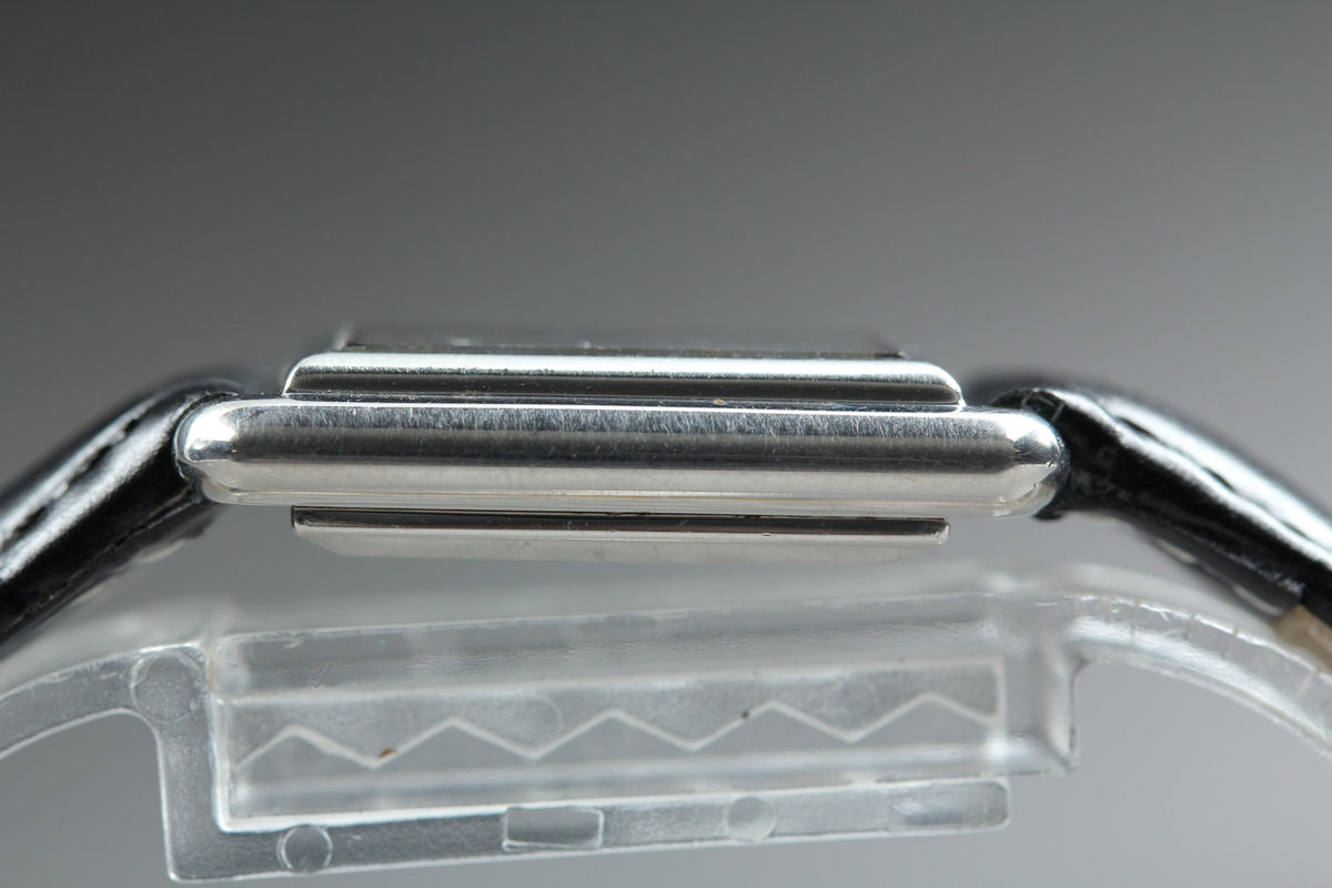 1980 Near MINT OMEGA De Ville 20mm 591.0029 Quartz Silver Tank Women's Vintage