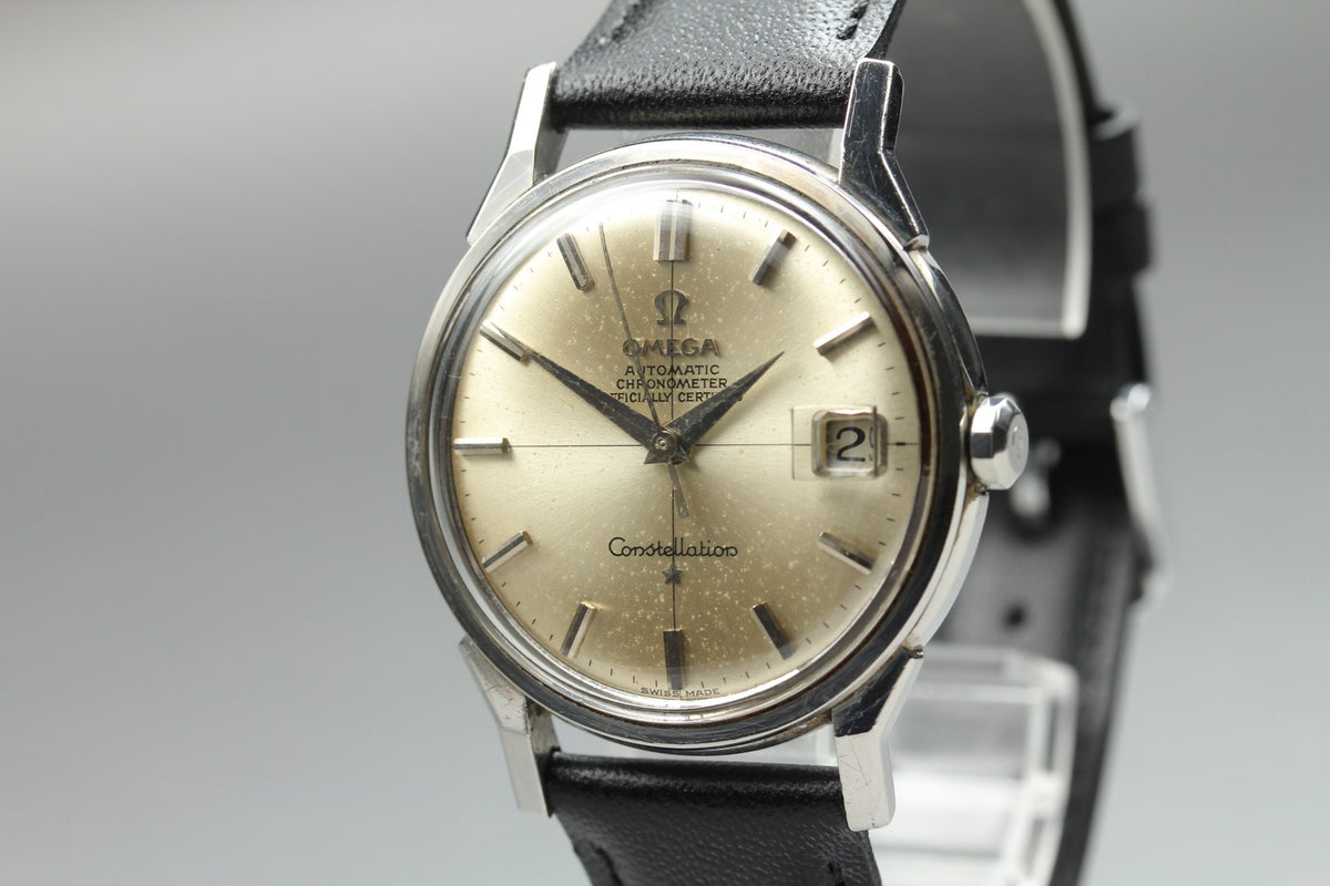 1963 Near MINT OMEGA Constellation 34mm 168.005 Automatic Crosshair Men Vintage