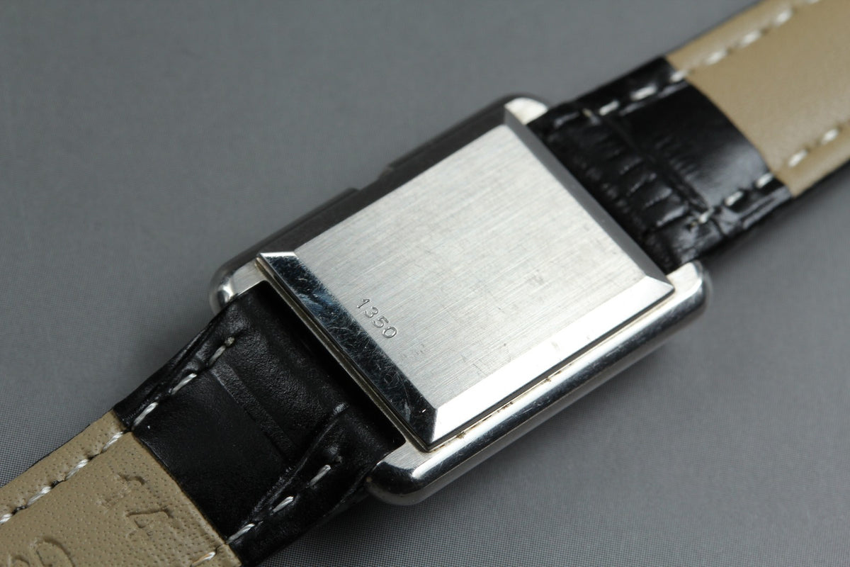 1980 Near MINT OMEGA De Ville 20mm 591.0029 Quartz Silver Tank Women's Vintage