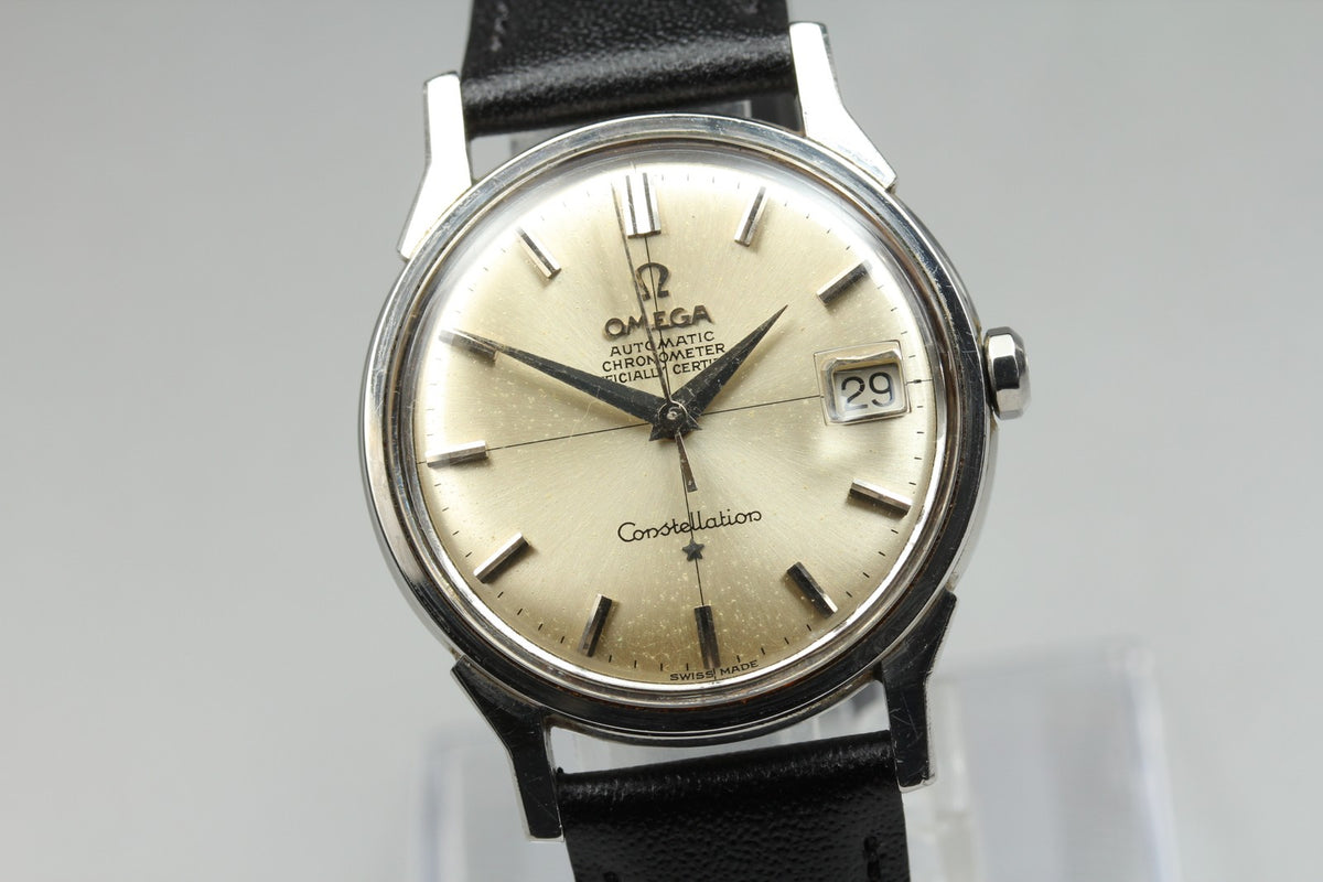 1963 Near MINT OMEGA Constellation 34mm 168.005 Automatic Crosshair Men Vintage