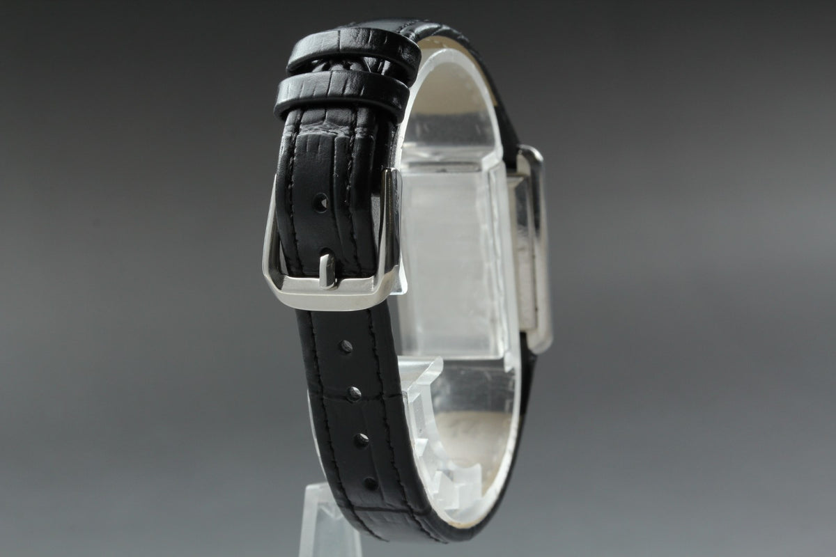 1980 Near MINT OMEGA De Ville 20mm 591.0029 Quartz Silver Tank Women's Vintage