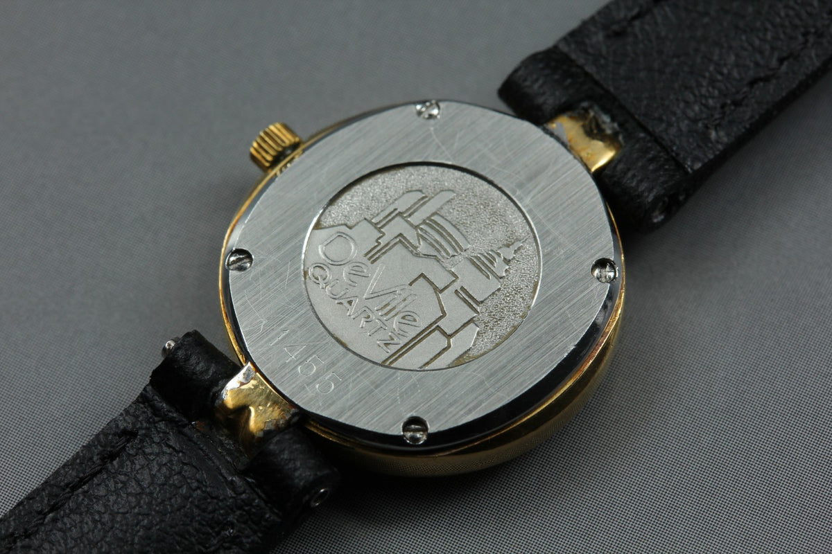 1985 Near MINT OMEGA De Ville 20mm 595.0080 Quartz White Dial Women's Vintage
