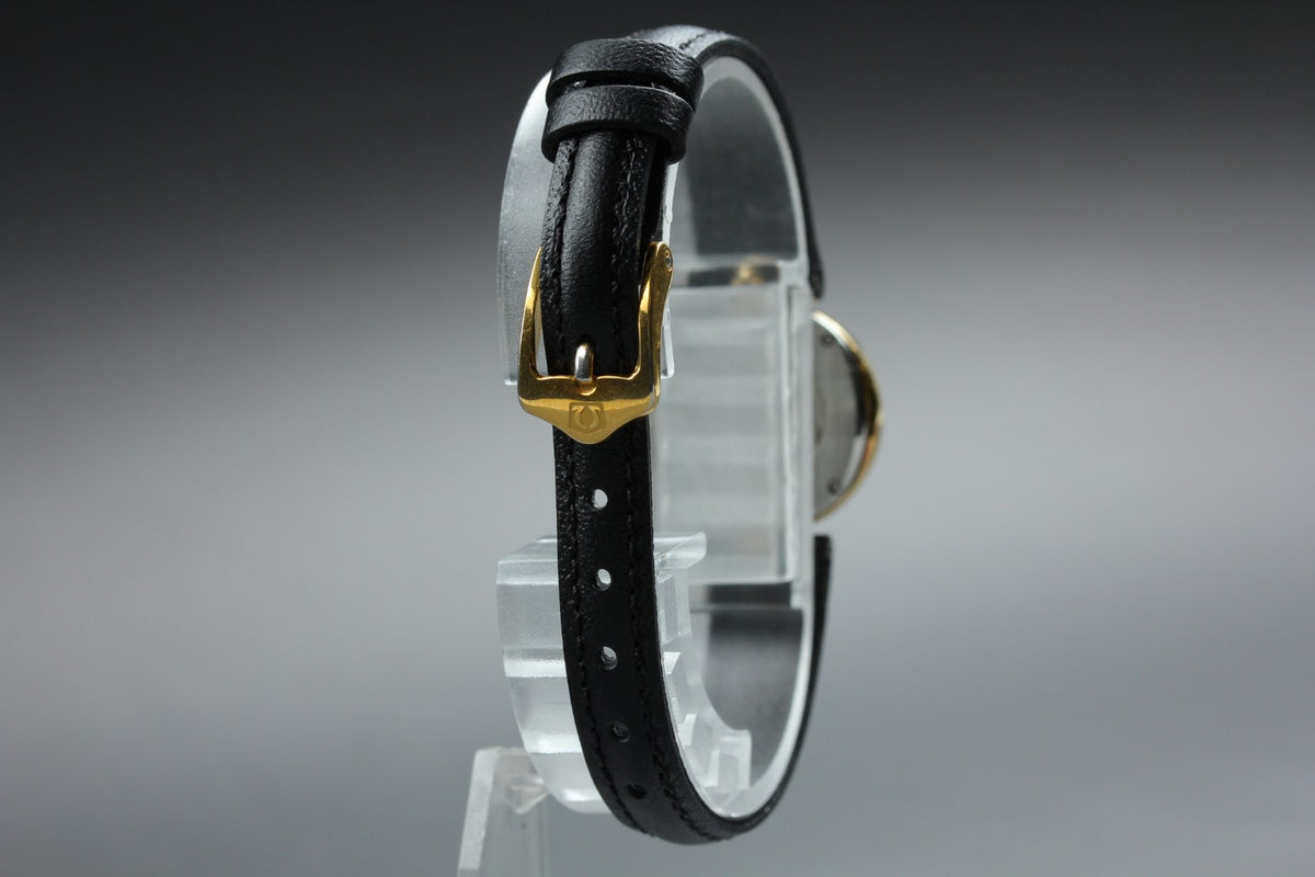 1985 Near MINT OMEGA De Ville 20mm 595.0080 Quartz White Dial Women's Vintage