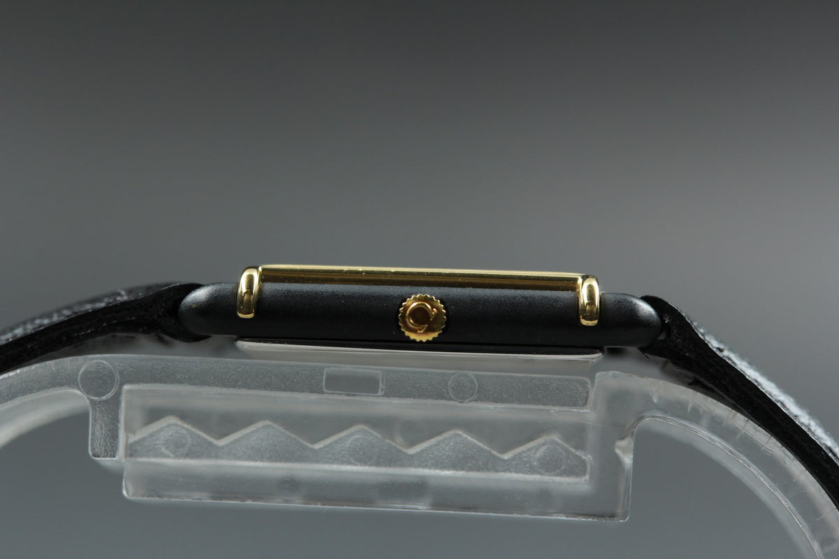 1984 Near MINT OMEGA De Ville 17mm 591.0310 Quartz Roman Tank Women's Vintage