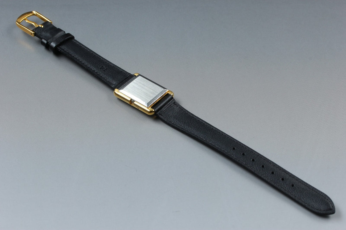 1979 Near MINT OMEGA De Ville 20mm 591.0029 Quartz Gold Tank Women's Vintage